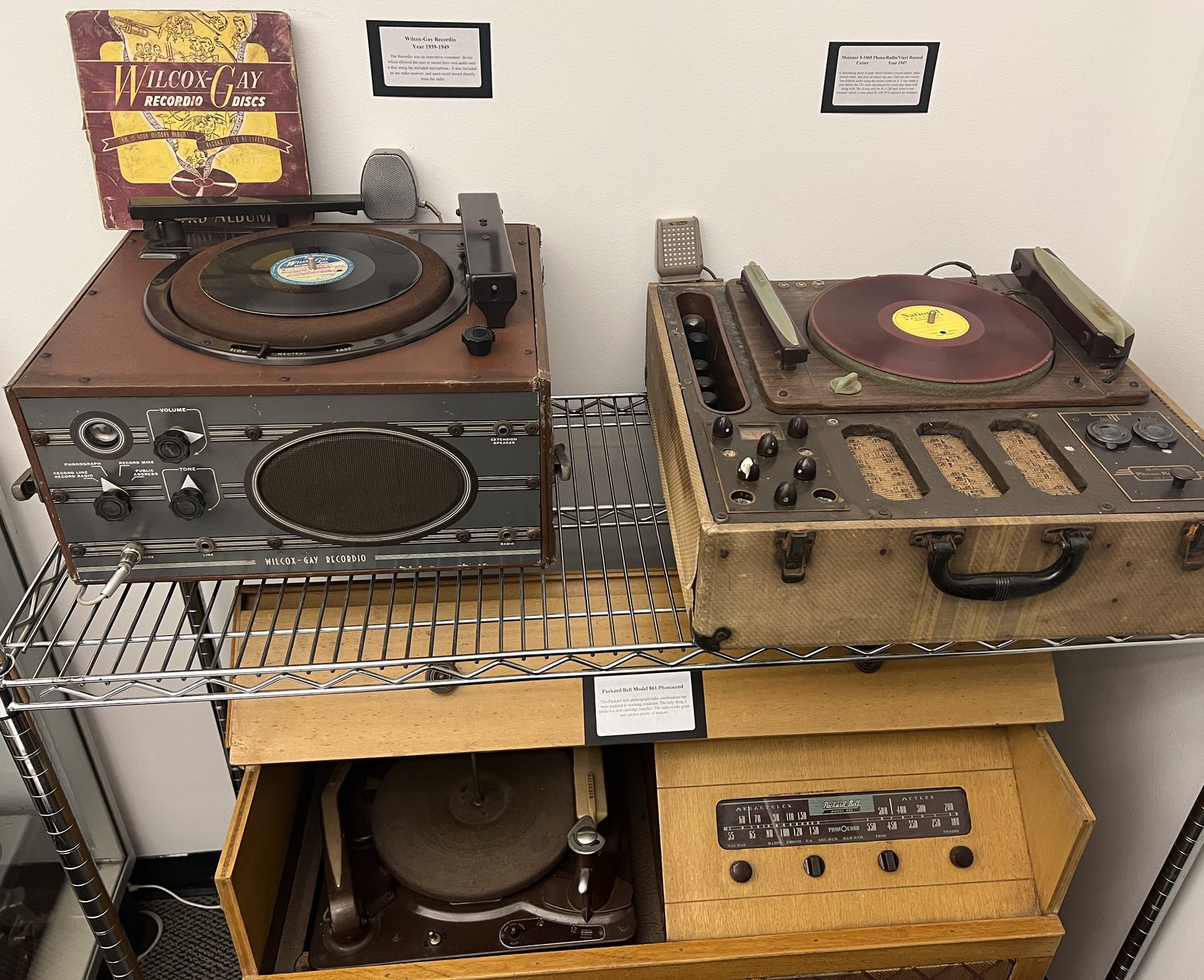 Wilcox-Gay Recordio and Turntables